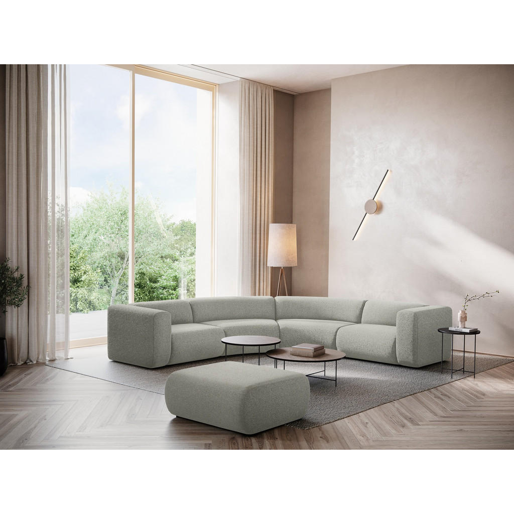 Thumbnail - Makamii Ecksofa, Hellgrau, Textil, 5-Sitzer, Füllung: Schaumstoff, 318x318 cm, Made in EU, Wohnzimmer, Sofas & Couches, ...