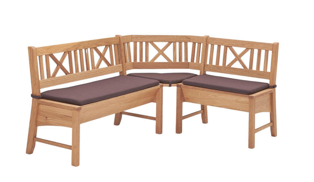 ECKBANKGRUPPE im modernen Landhausstil Deborah Massivholz Buche/Braun - Buchefarben/Braun, Holz (179/1/139cm) - 58aufmkessel