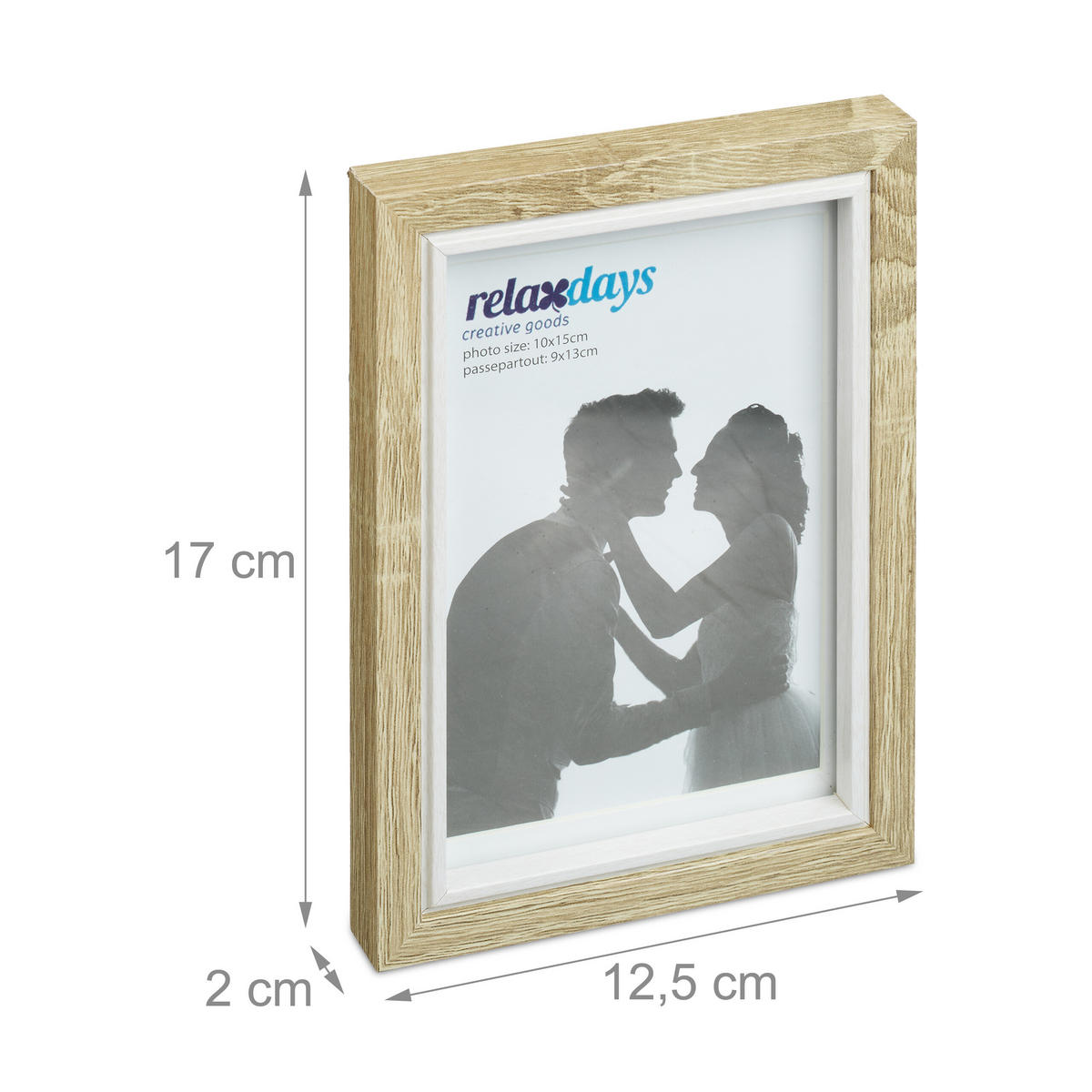 10XBILDERRAHMEN - Braun, Glas/Holzwerkstoff (12.5/17/2cm) - Relaxdays