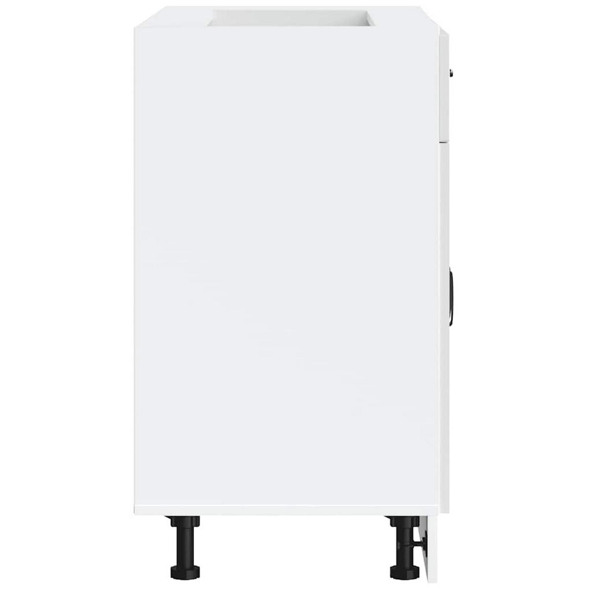 KÜCHENUNTERSCHRANK Lucca mit 2 Türen, 1 Schublade 80/46/81,5 cm aus Holzwerkstoff Weiß - Weiß, Holz (80/81.5/46cm) - vidaXL