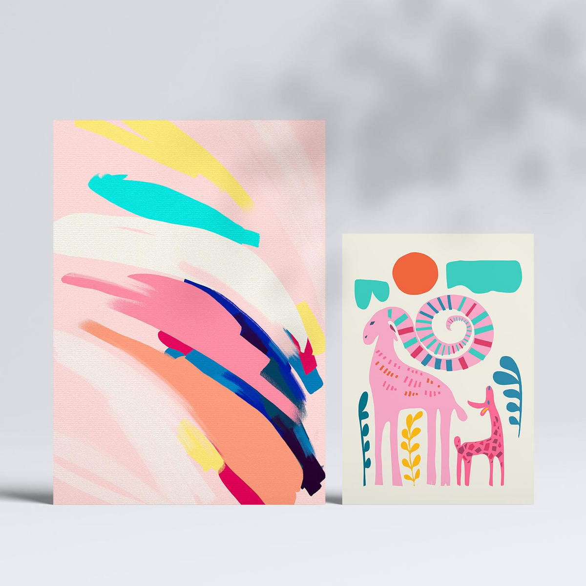 POSTER Set Mit 6 Prominente Kunst 1 In Tiere Zusammenfassungen A3 & A4 Rahmenlos - Klar, Papier (29/3cm) - Nacnic