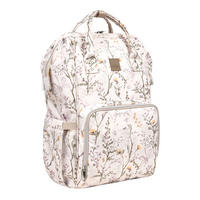 WICKELTASCHE Siena beige-weiß Wickelunterlage, Thermo-Flaschenfächer, wasserabweisende Tasche - Beige, Textil (21/42/27cm) - Kikka boo
