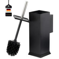 WC-GARNITUR inkl. Wandhalterung - Schwarz, Metall (10/39/14.5cm) - bremermann