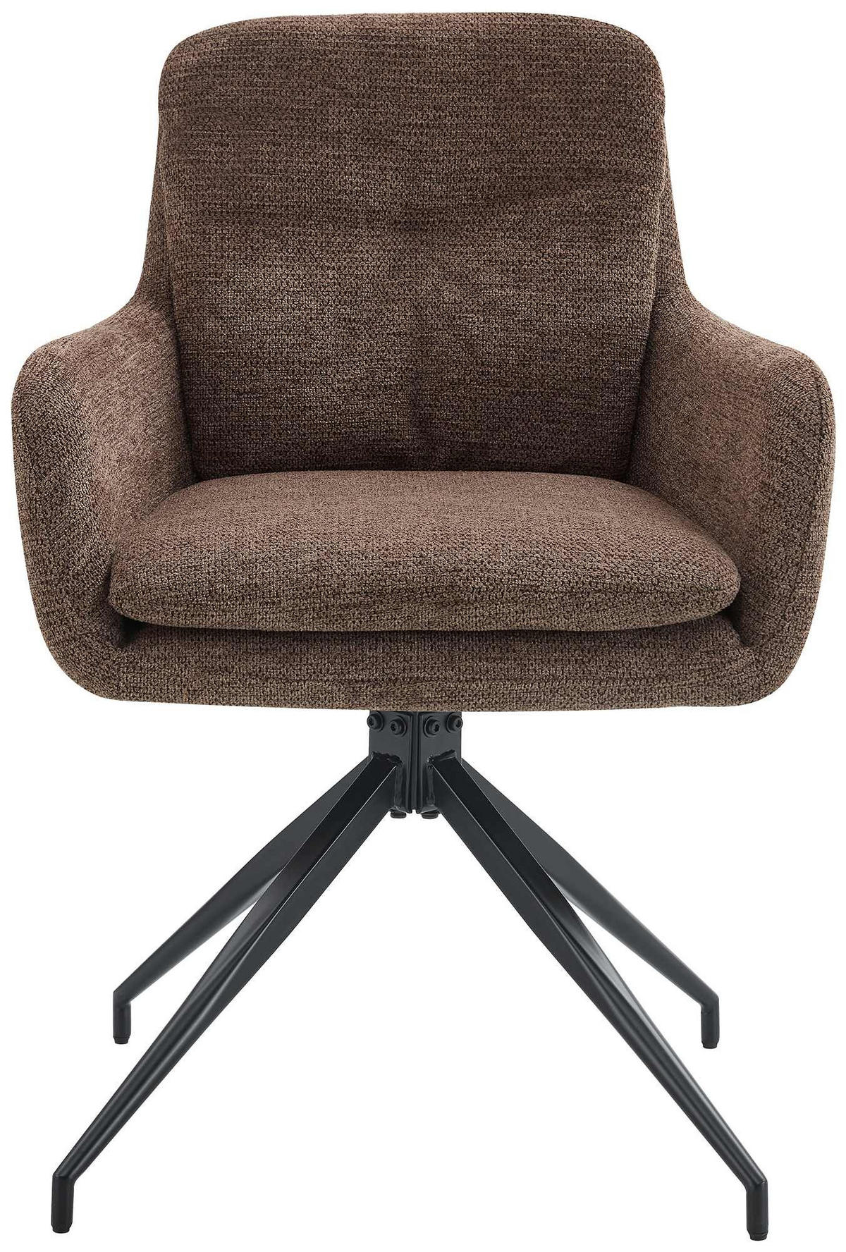 ESSZIMMERSTUHL 2er Set Naver Stoff Braun Wohnzimmerstuhl - Braun, Textil (58/85/63cm) - DELUKE