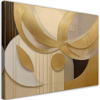 WANDBILD abstraktion formen 3d - Goldfarben, Textil (60/40cm) - Feeby