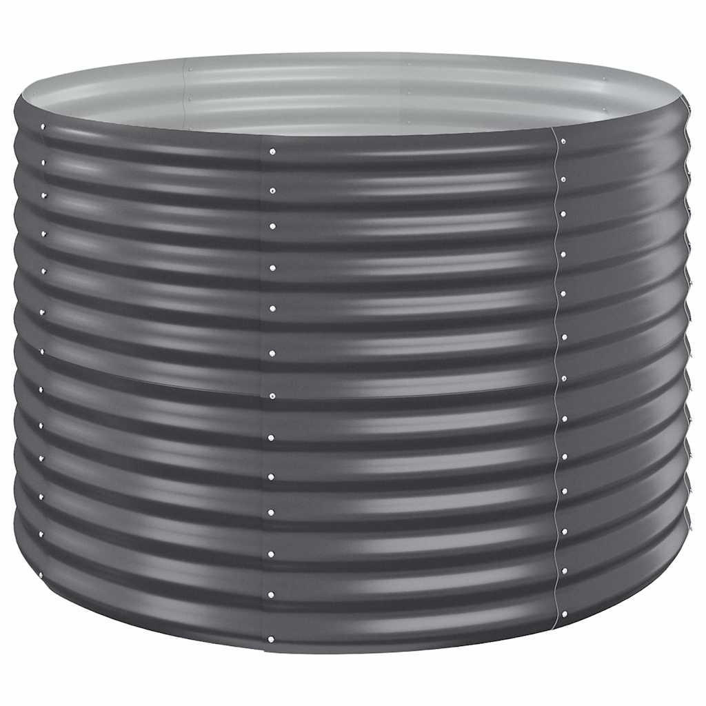HOCHBEET Verzinkter Stahl 100/100/68 Cm Anthrazit - Anthrazit, Metall (100/68/100cm) - vidaXL