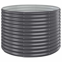 HOCHBEET Verzinkter Stahl 100/100/68 Cm Anthrazit - Anthrazit, Metall (100/68/100cm) - vidaXL