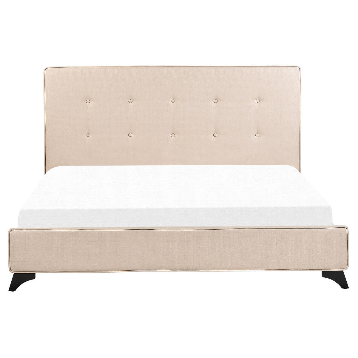 POLSTERBETT 160/200 cm Beige Ambassador - Beige, Textil (160/200cm) - Beliani