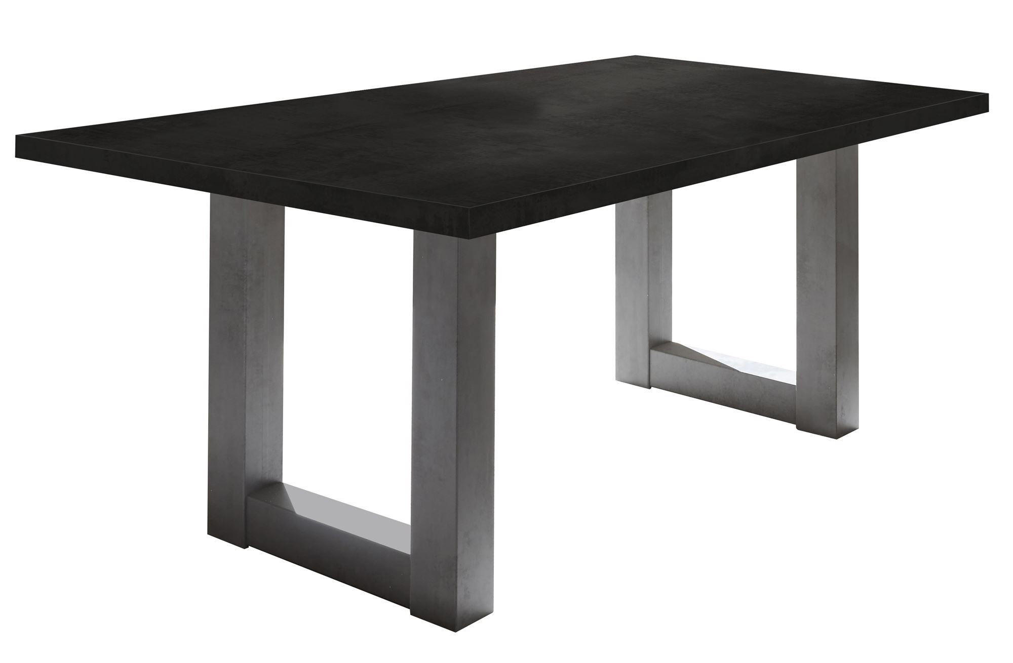 ESSZIMMERTISCH Eila 4 200 x 100 x 75 Esstisch Graphit/Schwarzstahl - Schwarz, Holz (200/100/75cm) - 58aufmkessel