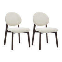 STUHL - 52cm x 57cm - Polyester - cremefarben - MARLENI - Creme, Textil (52/85/57cm) - Vente-Unique