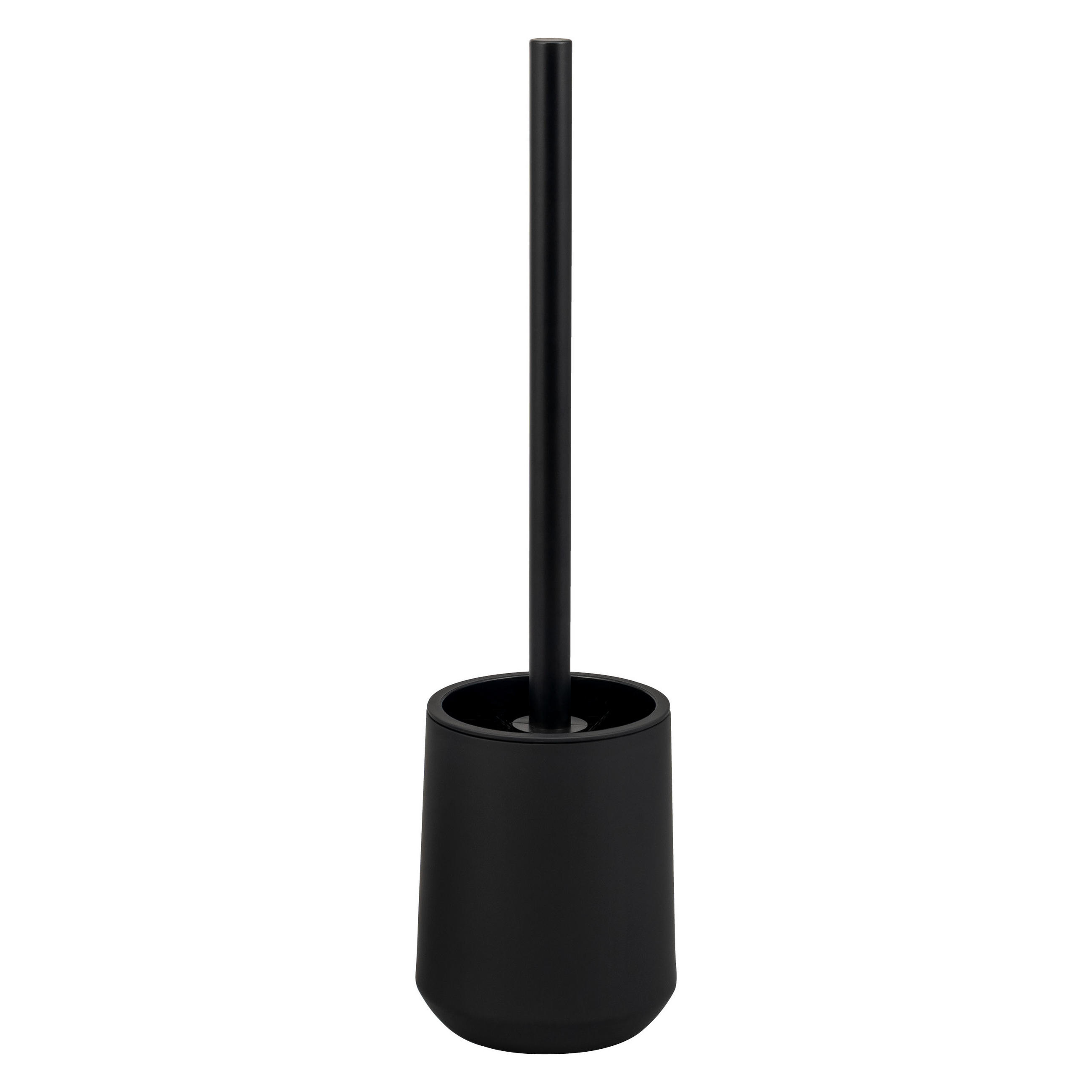 WC-GARNITUR TESERO, Kunststoff, schwarz - Schwarz, Kunststoff (10.5/39.5/10.5cm) - eluno