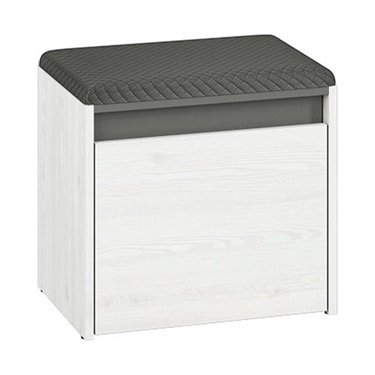 SCHUHSCHRANK – 50 cm – Hyga – Weiß / Kieferfarben - Weiß/Kieferfarben, Holzwerkstoff (50/47/34cm) - hi-markt