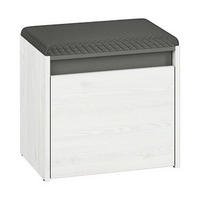 SCHUHSCHRANK – 50 cm – Hyga – Weiß / Kieferfarben - Weiß/Kieferfarben, Holzwerkstoff (50/47/34cm) - hi-markt