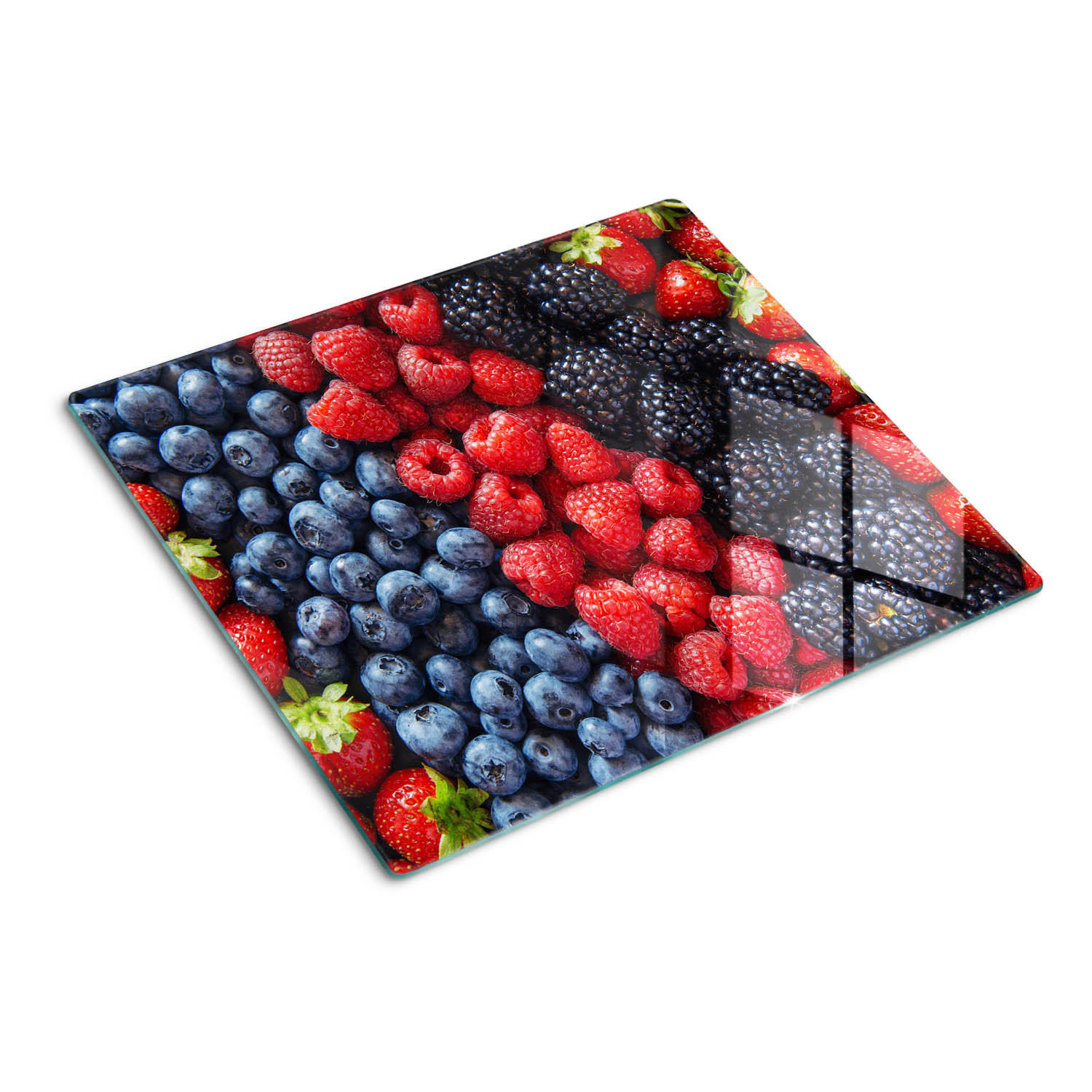 GLASPLATTE 60x52 cm Waldfrüchte - Multicolor, Glas (60/0.4/52cm) - TULUP