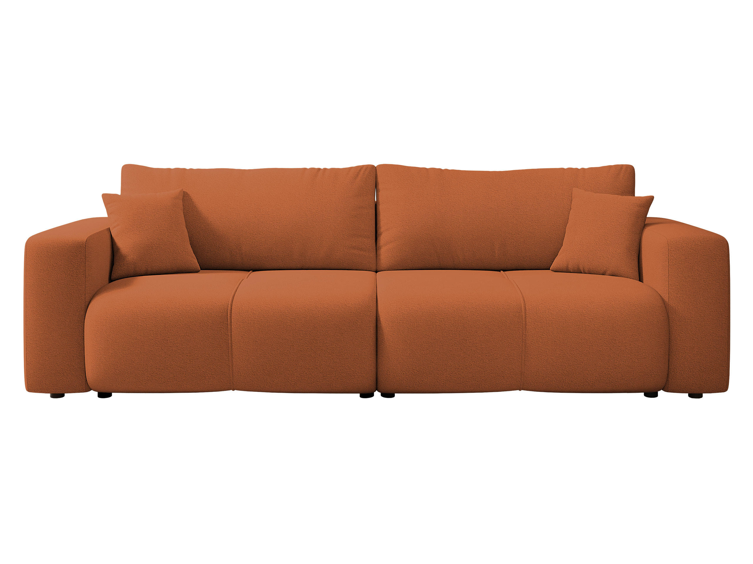 SCHLAFSOFA Furyn - Schwarz/Orange, Holz/Kunststoff (245/82/92cm) - MIRJAN24