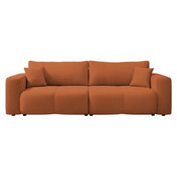 SCHLAFSOFA Furyn - Schwarz/Orange, Holz/Kunststoff (245/82/92cm) - MIRJAN24