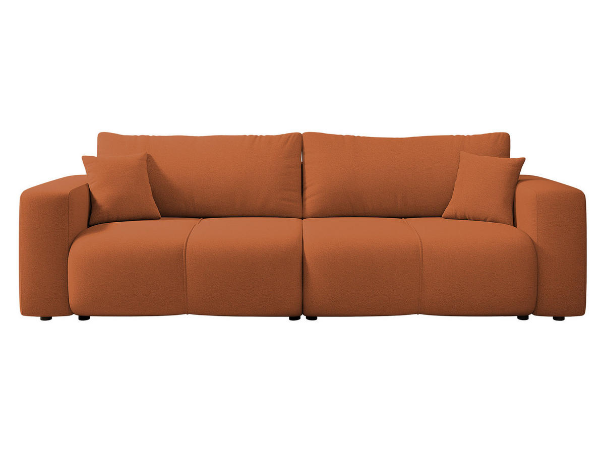 SCHLAFSOFA Furyn - Schwarz/Orange, Holz/Kunststoff (245/82/92cm) - MIRJAN24