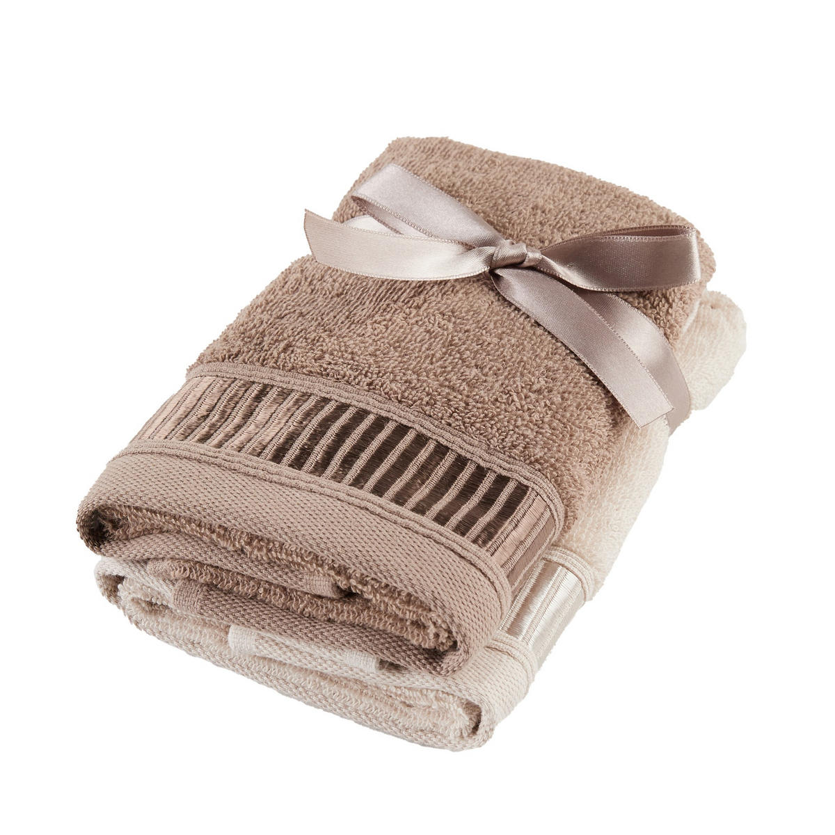 BADETUCH-SET Alicanty - Beige, Textil (30/50cm) - home&you