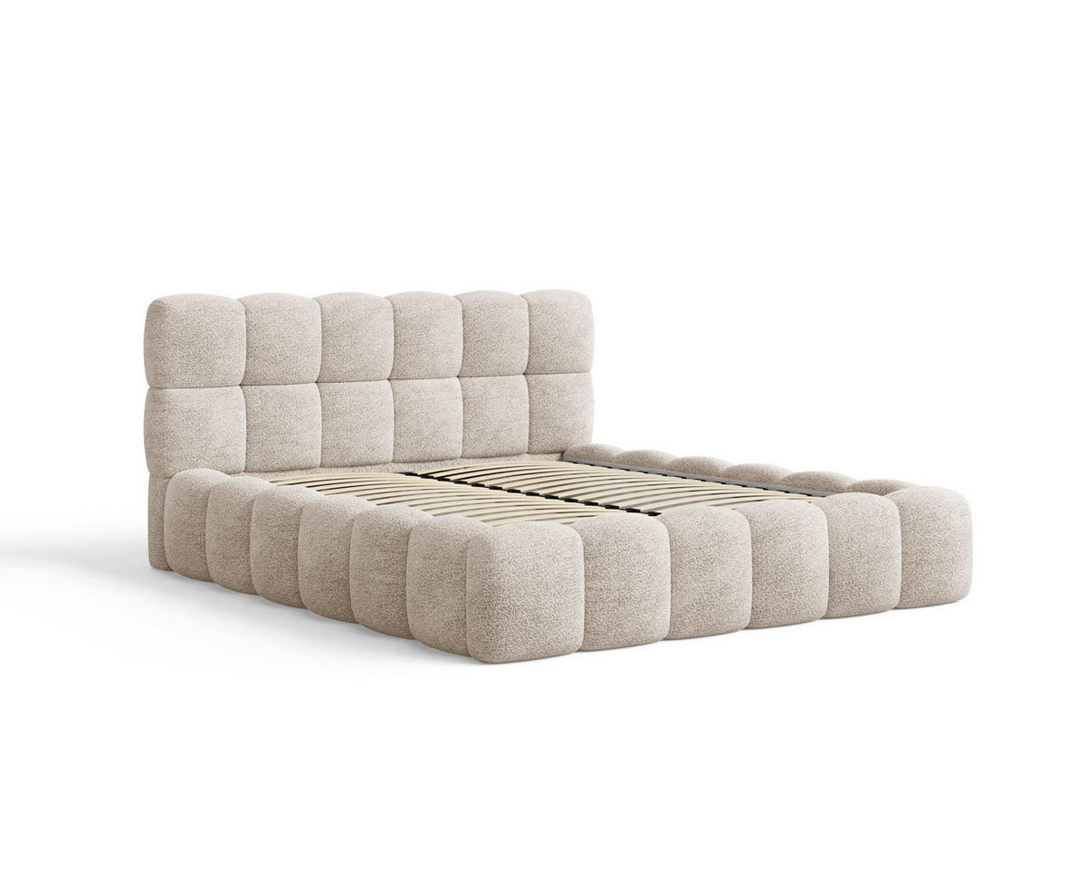 POLSTERBETT - Bett 19 - 180x200 - Beige (Arena 02) - Beige, Holzwerkstoff/Textil (180/200cm) - Möblo