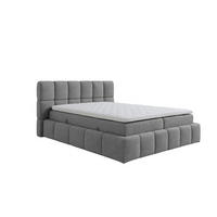 BOXSPRINGBETT AURA mit Topper und Bettkasten, Dunkelgrau, H4 Pocket, 200x200 cm - Dunkelgrau, Textil (200/200cm) - KS Home Concept