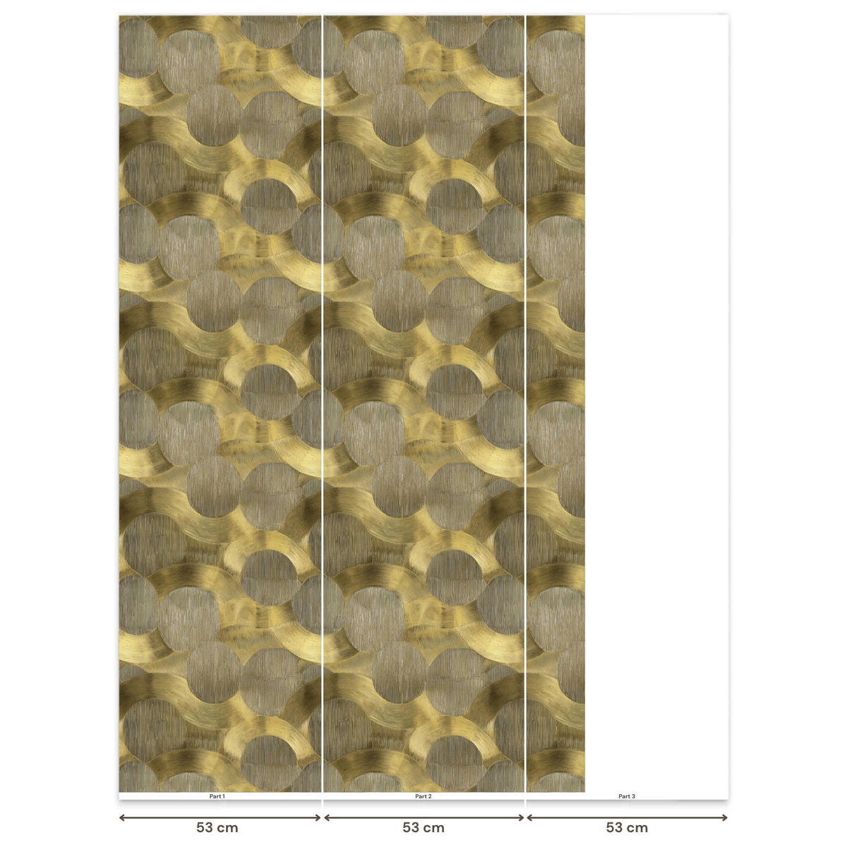 TAPETE - Modern - Geometrisch - Gold - 120x200 cm - Goldfarben, Papier (120/200cm) - OnlyWow