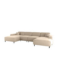 WOHNLANDSCHAFT Gloria In Tiffani - Beige, Holzwerkstoff/Textil (378/73/165cm) - Fun Möbel