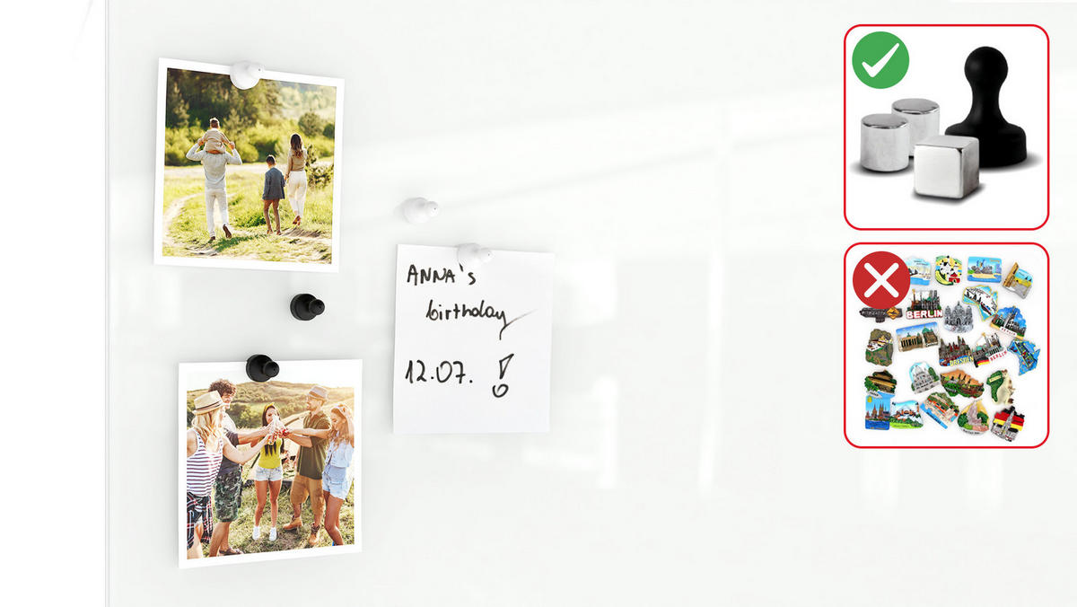 GLASBOARD - Weiß CLASSIC WHITE 80x60cm - Weiß, Glas (80/60/0.7cm) - ALLboards