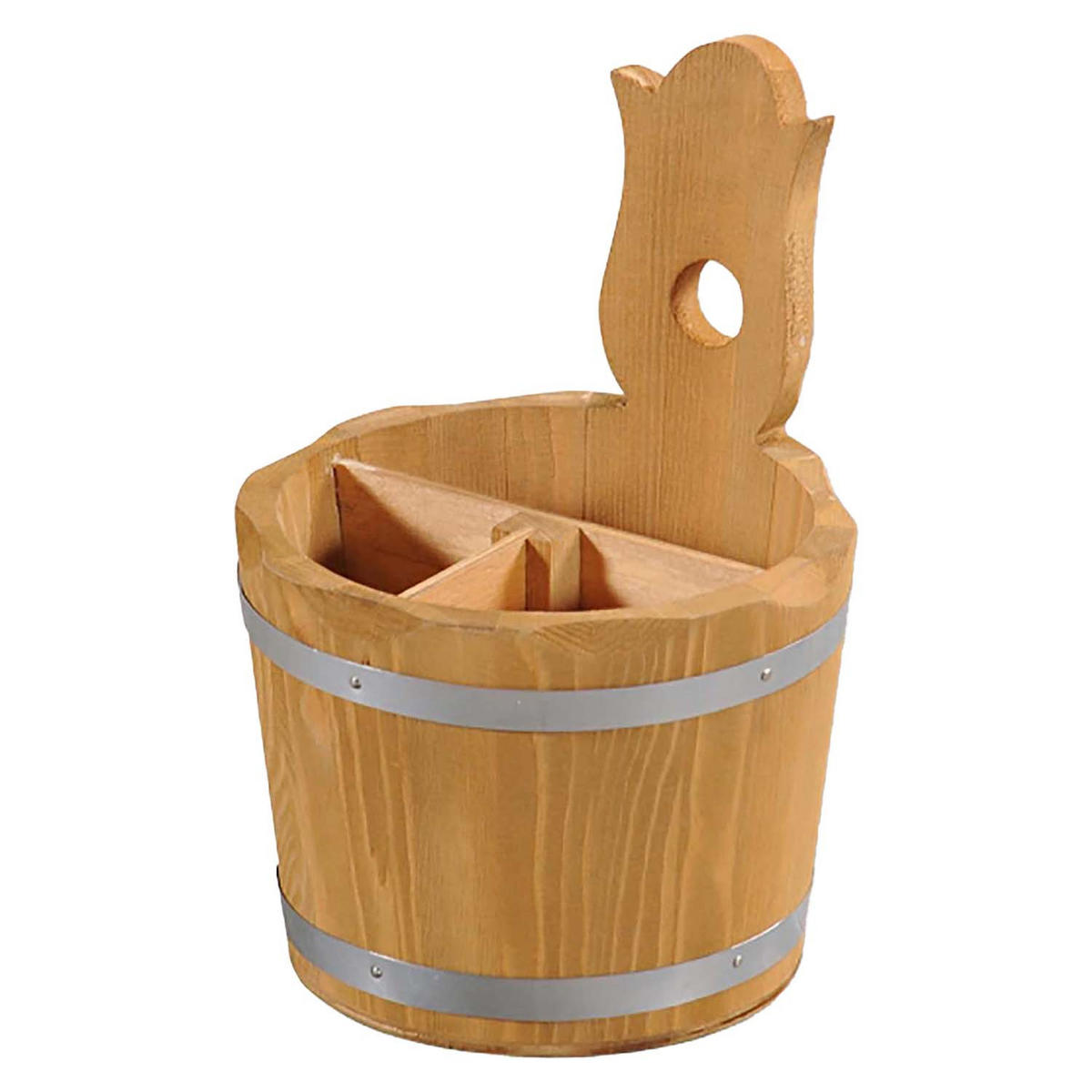 BESTECKBOX, 8 Stück, 3-fach Einteilung - Kiefer - Ø 14cm - Naturfarben, Holz (14/20/14cm) - Kesper