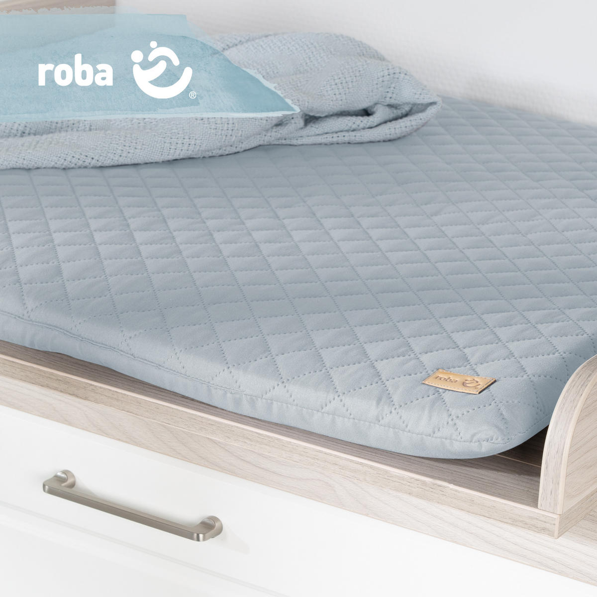 WICKELAUFLAGE roba Style türkis - Hellblau, Textil (85/75cm) - Roba