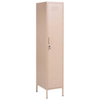BÜROSCHRANK Metall Beige Frome - Beige, Metall (38/185/50cm) - Beliani