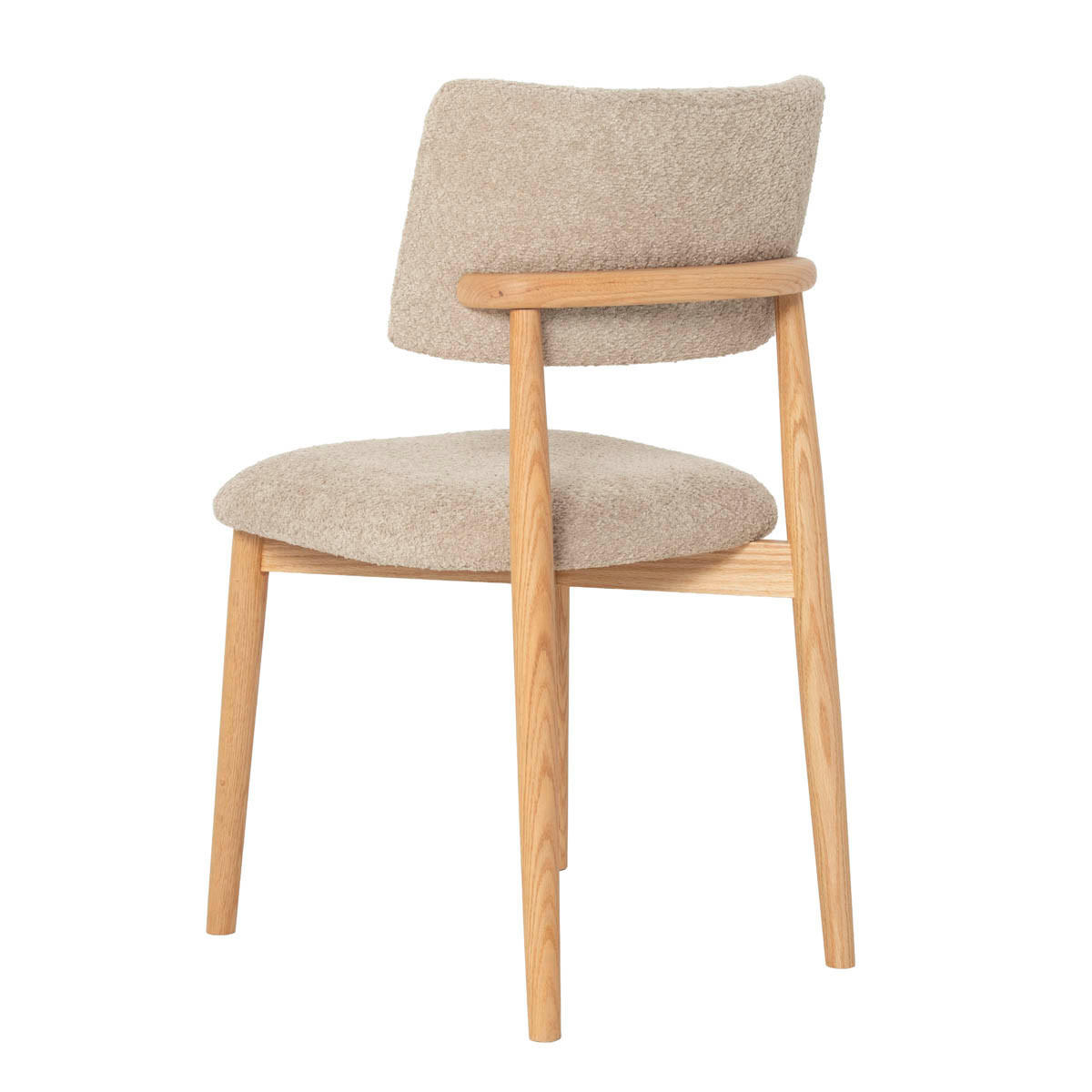 ESSZIMMERSTUHL 2er Set 2er Set aus Stoff mit Eichenholz, taupe - Taupe, Holz (47/81/52cm) - Giga Meubel