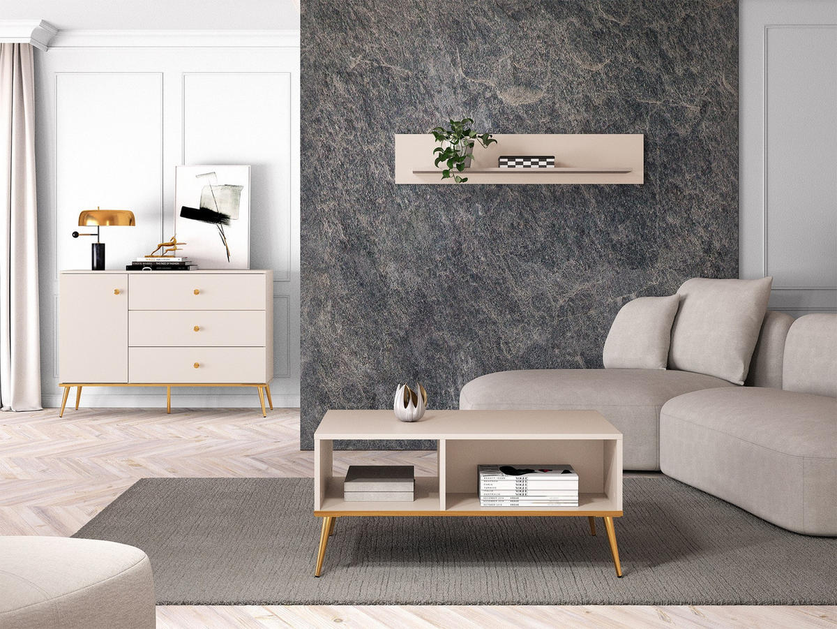 WANDREGAL Selgin Greige 120 cm - Taupe, Holzwerkstoff (120/24/21.6cm) - Selsey