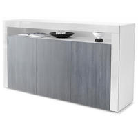 SIDEBOARD Valencia Avola-Anthrazit / Weiß Hochglanz - Anthrazit, Holzwerkstoff (155/92/40cm) - Vladon