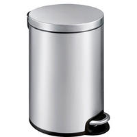 MÜLLEIMER Mit Stilvollem Pedal & Deckel & Kunststoffinneneimer 20 Liter Matt Edelstahl - Silberfarben, Metall (29.2/45.5/36.6cm) - PROREGAL