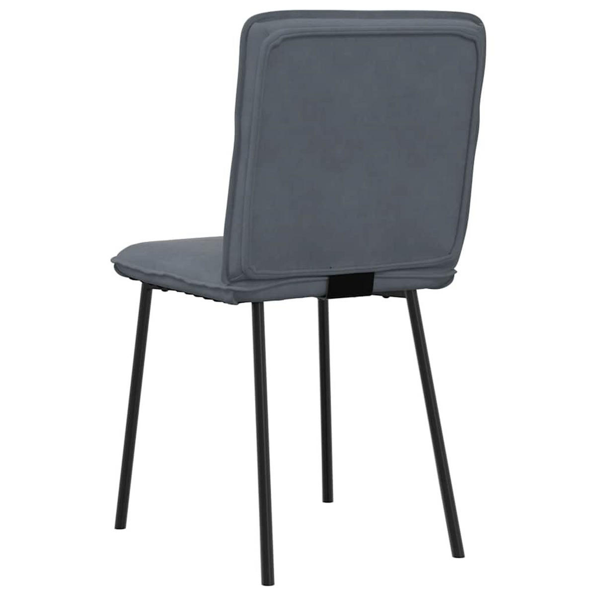 ESSZIMMERSTÜHLE 2 Stk. Dunkelgrau Samt 45*54*83cm - Dunkelgrau, Metall (45/83/54cm) - ZMH