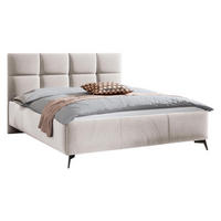 POLSTERBETT Genua - Beige/Schwarz, Holz/Holzwerkstoff (160/200cm) - MIRJAN24