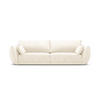 SOFA Kaelle aus Chenille-Stoff leichtes beige 3 Sitzplätze - Creme, Textil (100/85/208cm) - Micadoni