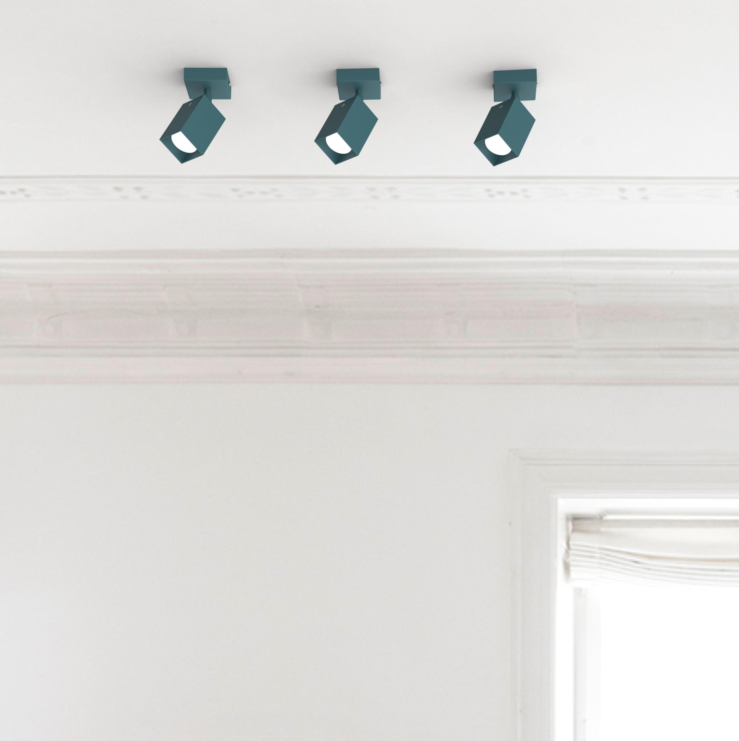 DECKENLEUCHTE - Blau, Metall (7.6/7.6/17cm) - Lumicom