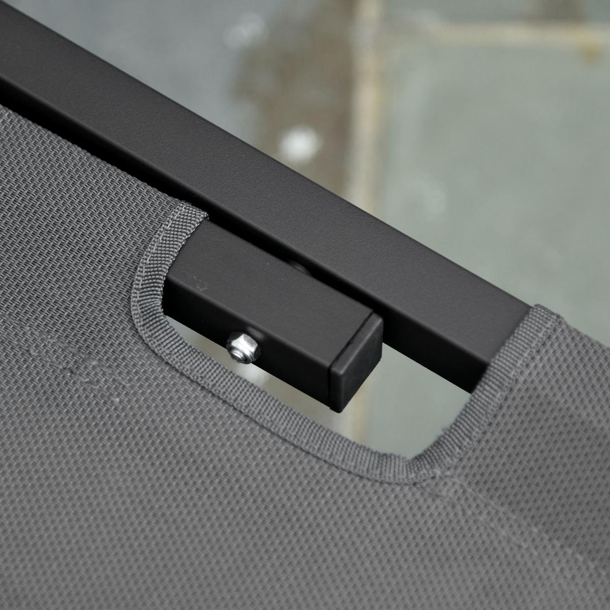 SONNENLIEGE - Grau, Textil/Metall (58.5/91/163cm) - Outsunny