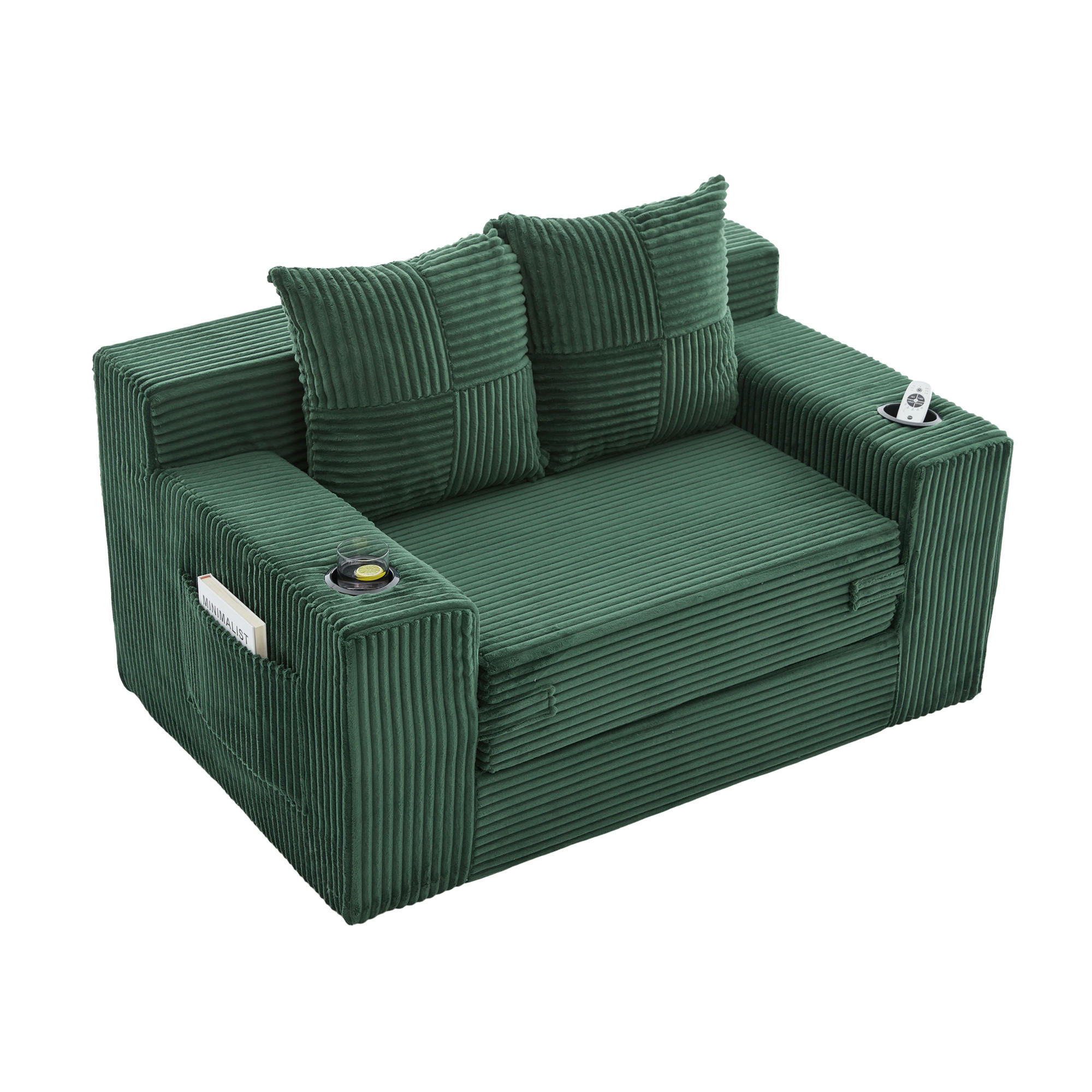ComfortXL Schlafsofa Grün 133x64x87 cm