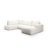 ECKSOFA aus Polyester Revolto U XL 8 Sitzer, Weiß (Aragon 01) - Weiß, Textil (335/200cm) - Meblito