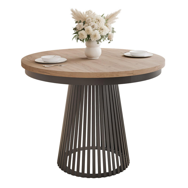 Idohome Ausziehtisch Eiche Wotan 100x75x100 cm