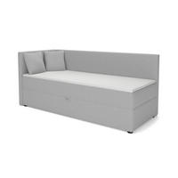 BOXBETT NEVY 100/200 in Stoff Dunkelgrau H3 links - Dunkelgrau, Holz/Holzwerkstoff (100/200cm) - Deine Möbel 24