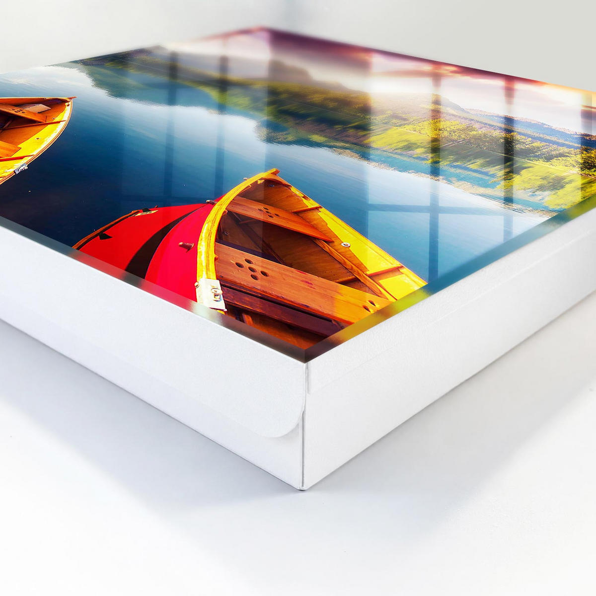 SCHLÜSSELBOX Weiß 30x30 cm – Türöffnung nach rechts - Bergfrieden - Blau, Metall (30/30/5cm) - TULUP