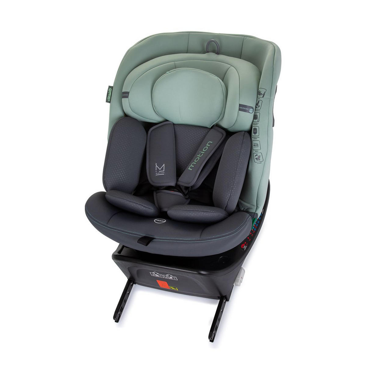 KINDERSITZ i-Size Motion grün (40 - 150 cm) Isofix 360° drehbar verstellbar - Grün, Kunststoff (44/81/55cm) - Chipolino