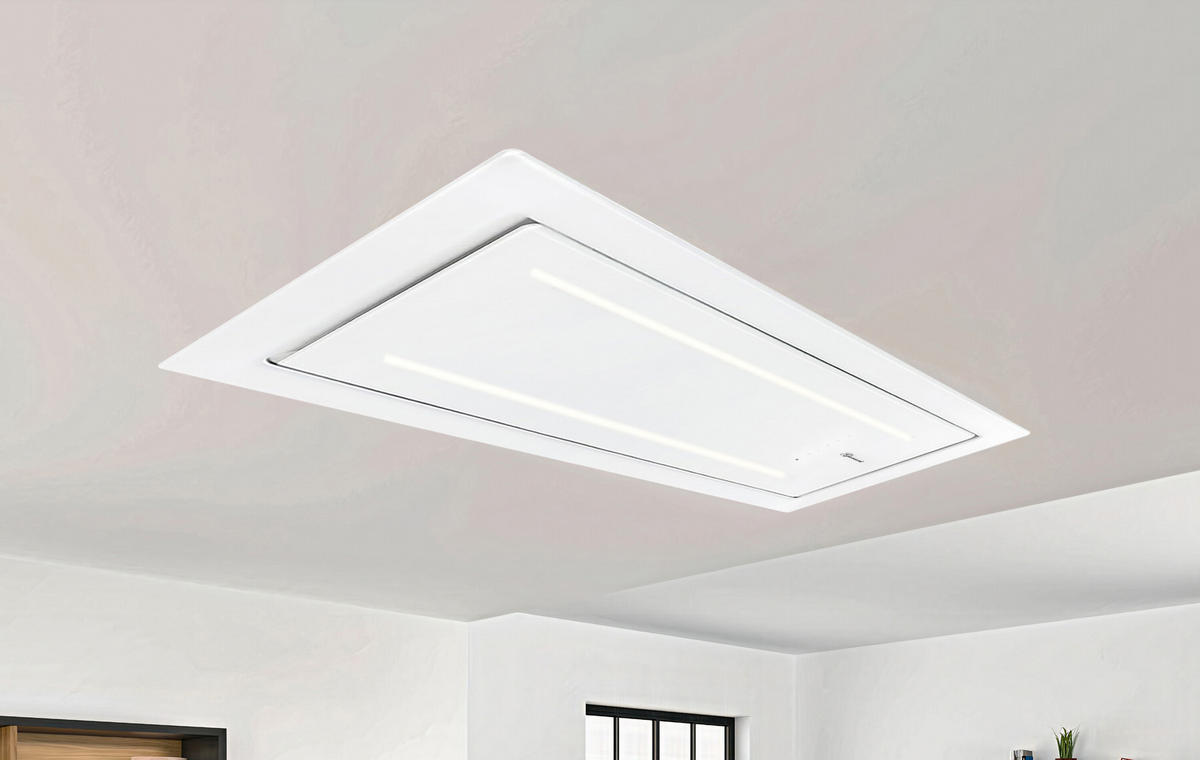 DUNSTABZUGSHAUBE GCH C 341 90 WH 90 cm Weiß - Weiß, Glas (90/10/60cm) - Gurari