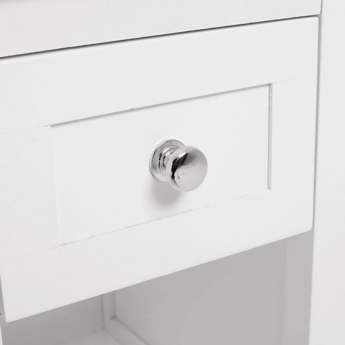 NACHTTISCH 28/30/45 cm Schublade Fach MDF Weiß - Weiß, Holzwerkstoff (28/45/30cm) - Livingandhome