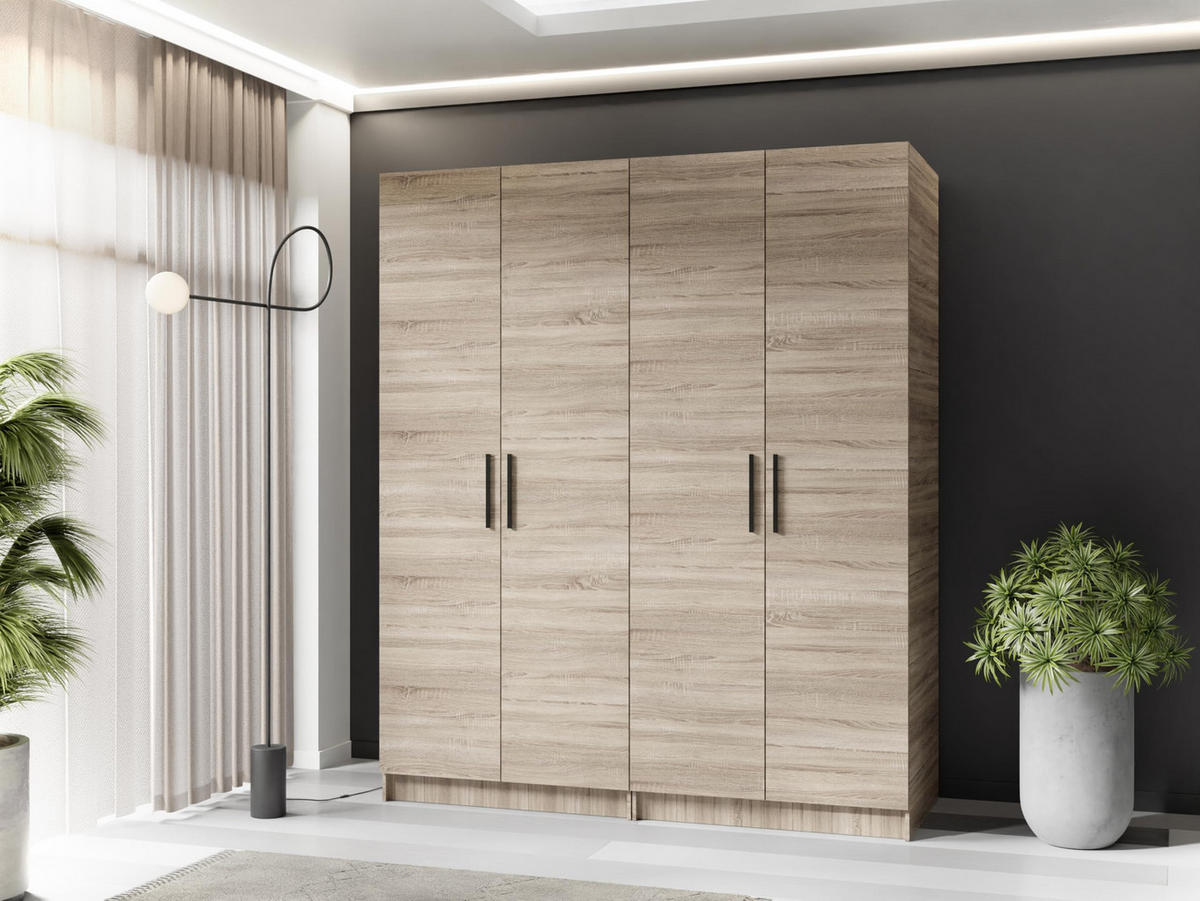 ŠATNÍ SKŘÍŇ GOLD Dub Sonoma - Sonoma dub, kompozitní dřevo (78/205/52.5cm) - Kier Furniture