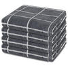 HANDTUCH Sensual Skin Karo 4er-Set - Grau, Textil (50/100cm) - Ross