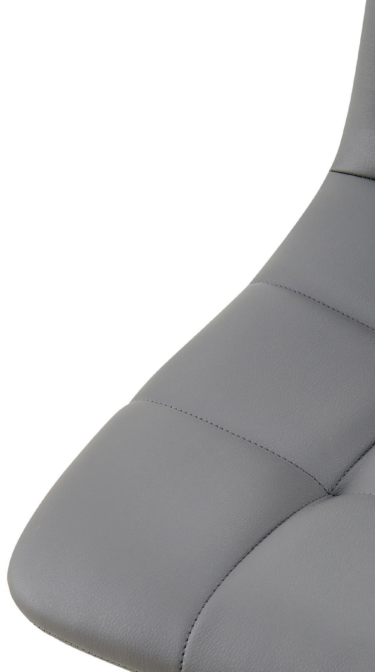STUHL 4er Set Lederlook dunkelgrau - Dunkelgrau/Schwarz, Textil/Metall (45/84/55cm) - CLP